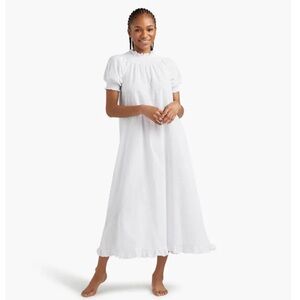Hill House Caroline Nap Dress White Swiss Dot Midi Dress
